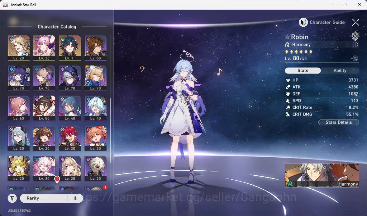 Honkai Star Rail Accounts Others ASIA|TL 70|16 Limit|11 LCsign|Jade 2140+Warp 15|Hypercarry 5