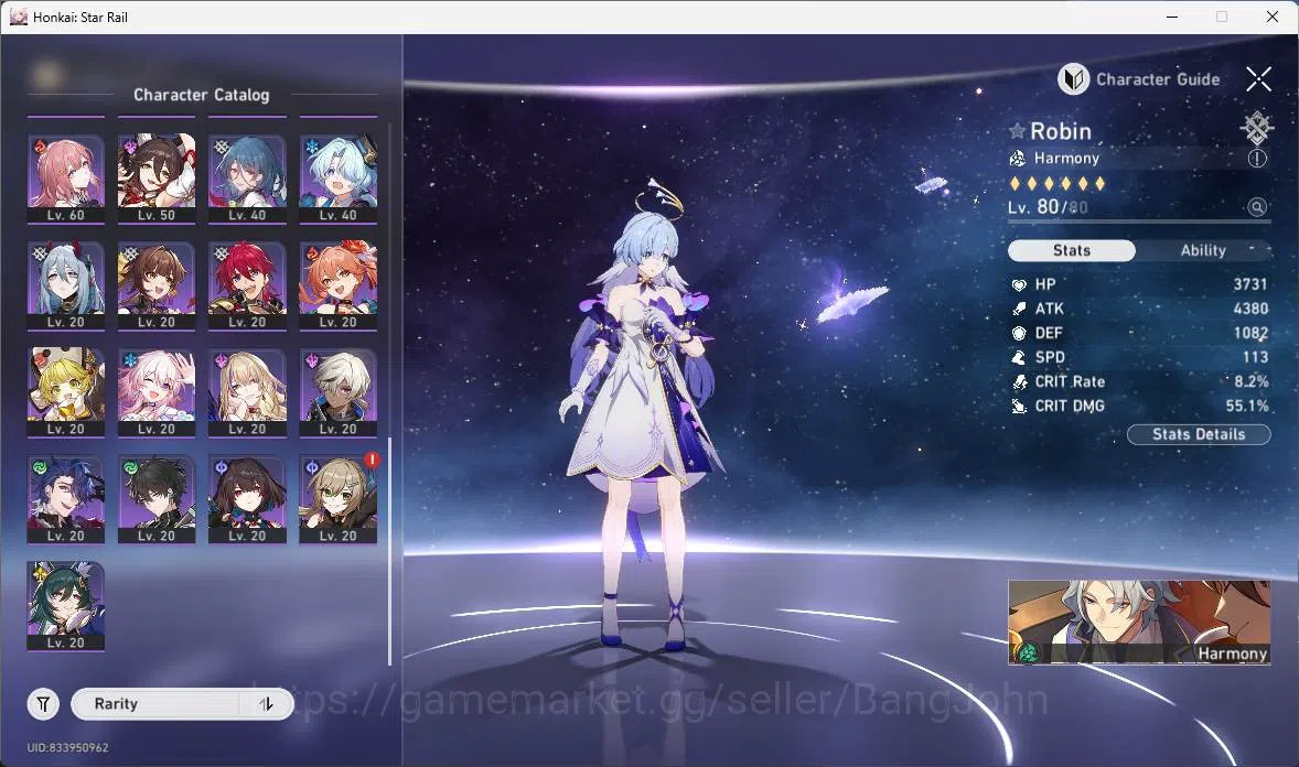 Honkai Star Rail Accounts Others ASIA|TL 70|16 Limit|11 LCsign|Jade 2140+Warp 15|Hypercarry 6