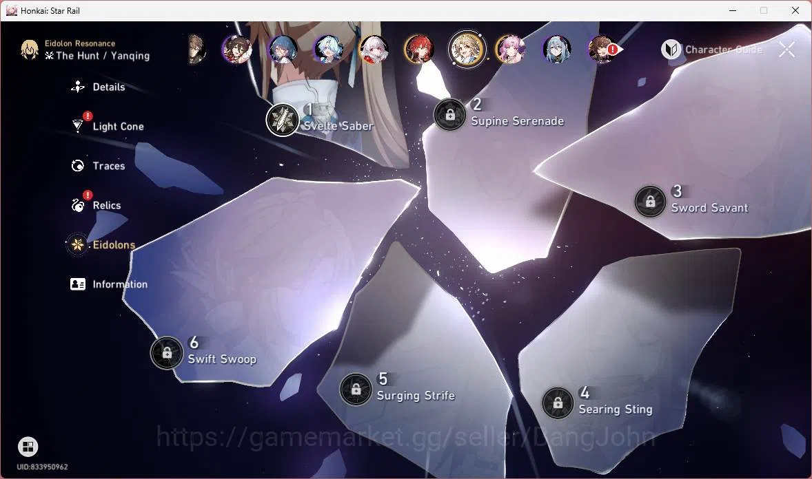 Honkai Star Rail Accounts Others ASIA|TL 70|16 Limit|11 LCsign|Jade 2140+Warp 15|Hypercarry 9