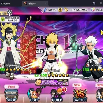Bleach: Brave Souls Accounts Starter Global |88K BP+10K Orb|Fresh Story|Senjumaru TYBW25,Aizen 6th,Ulquiorra TheHidden,Gin