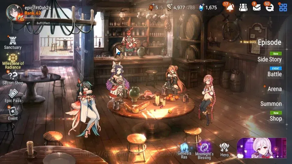 Epic Seven Accounts Limited Hero GLOBAL Unverif|NewEra|8 ML(LC Bellona,DP Aria,DBSenya,Etc)+Rinak,AFSFlan|PoH ON|1,6K 1