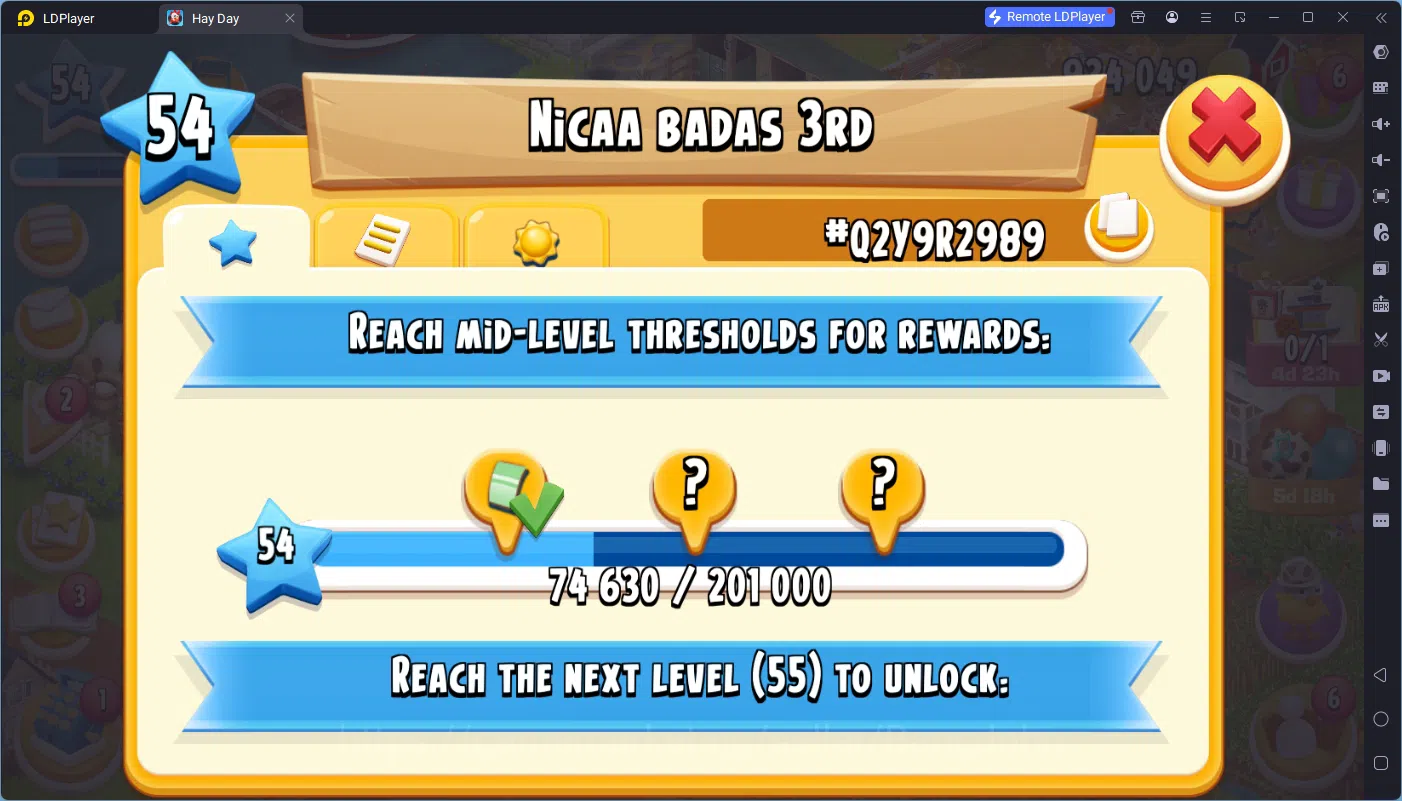 Hay Day Accounts Lvl 54|Silo Storage 786/825|Barn Storage 986/3000| image 1