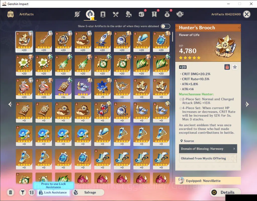 Genshin Impact Accounts Mid Game ASIA|AR 55|3Limited+4(*5Weapon)|Prime Team[Skirk+Sign,Neuvillate,Escoffier]|Mc Male|Low 5