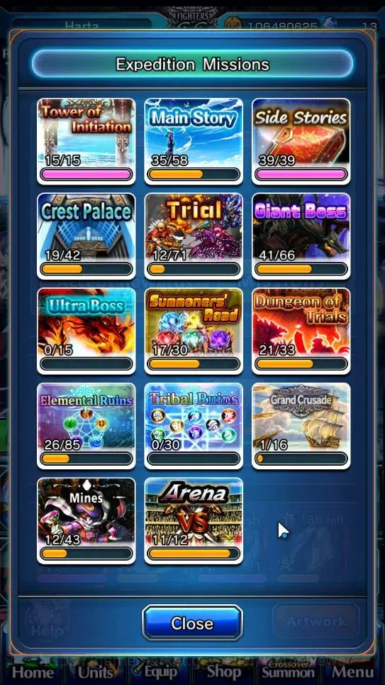 Grand Summoners Accounts End-Game Global|Rank 127|1 SpArt|34 Ascend+18 TW|(Shadow,Beta,S Emiya,S Luvia)+TW Penciligon 11