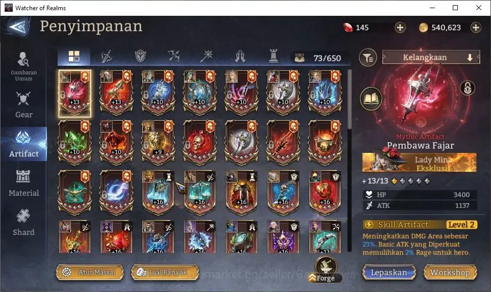 Watcher of Realms Accounts GLOBAL 60x|Lv67 2,8M Power|6 Lord[Rivenhald,Solcad image 18