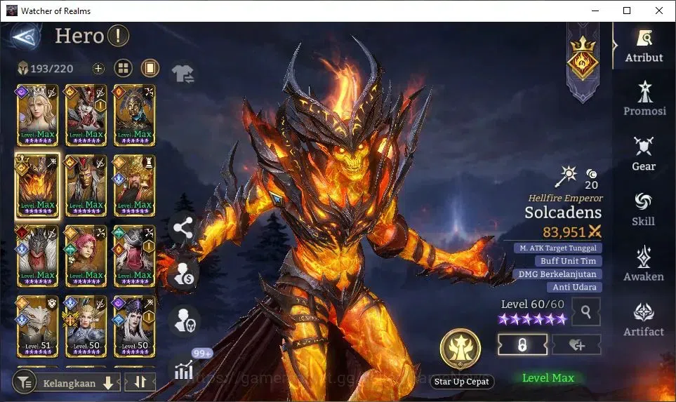 Watcher of Realms Accounts GLOBAL 60x|Lv67 2,8M Power|6 Lord[Rivenhald,Solcad image 9