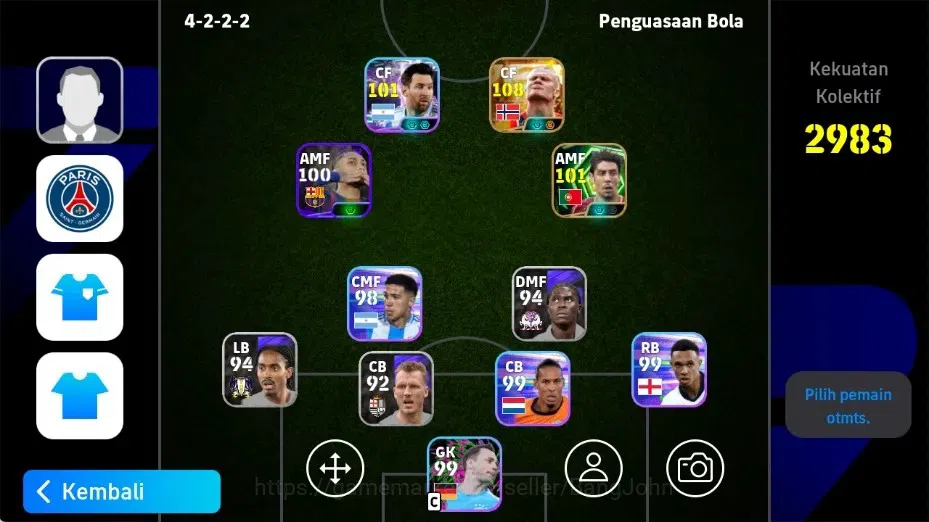 eFootball Accounts Meta Player Mobile|PW 2983|New Erling Haaland BigT,Rul Costa Epic,Lionel Messi ShowT|2026|Check SS 1