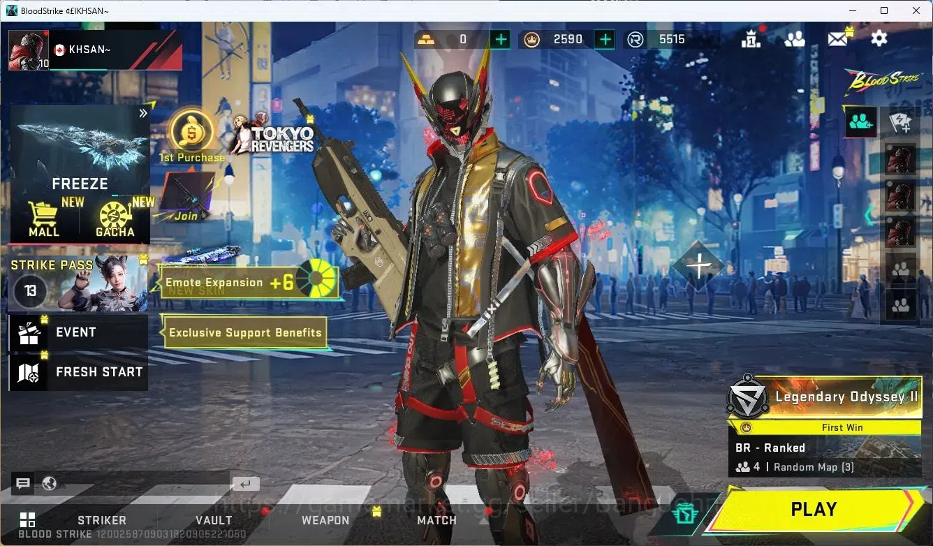 Blood Strike Accounts ASIA | L2 Legendary: M4A1 Venom, Kar98k Ethereal B image 1