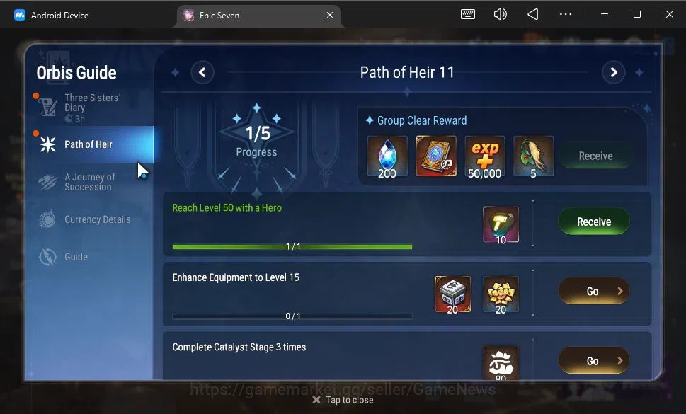 Epic Seven Accounts GLOBAL Unverif|New Era|5 ML(Salome,Belian,LW Peira image 3