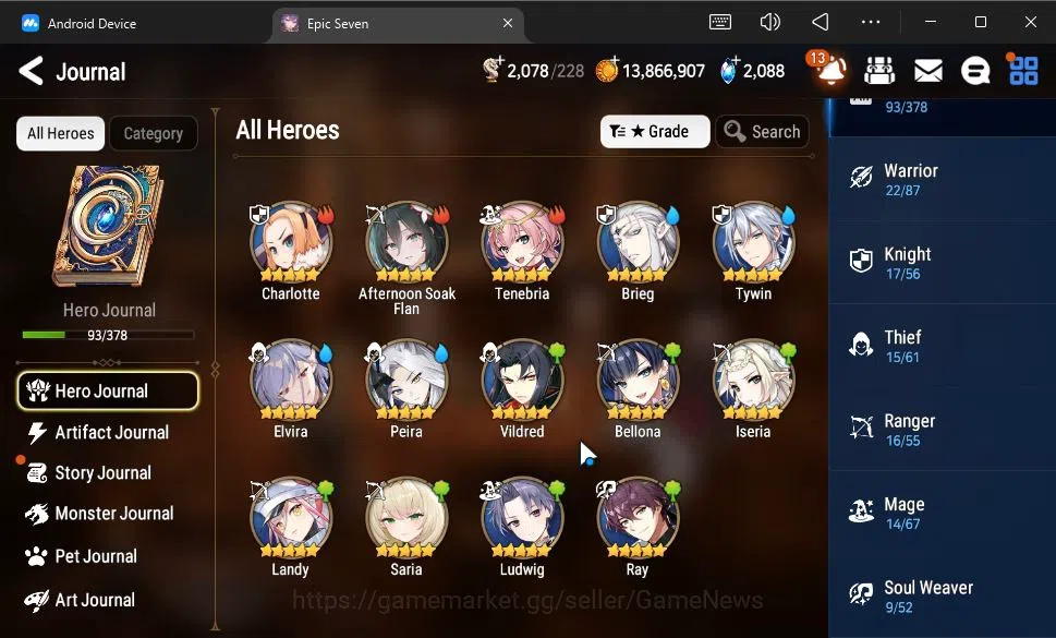 Epic Seven Accounts GLOBAL Unverif|New Era|5 ML(Salome,Belian,LW Peira image 7