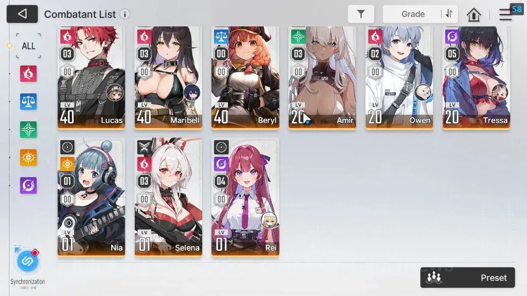 Chaos Zero Nightmare Accounts GLOBAL Lv 47|5 SSR[Heidemarie,Rita,Yuki,Veronica,R image 4