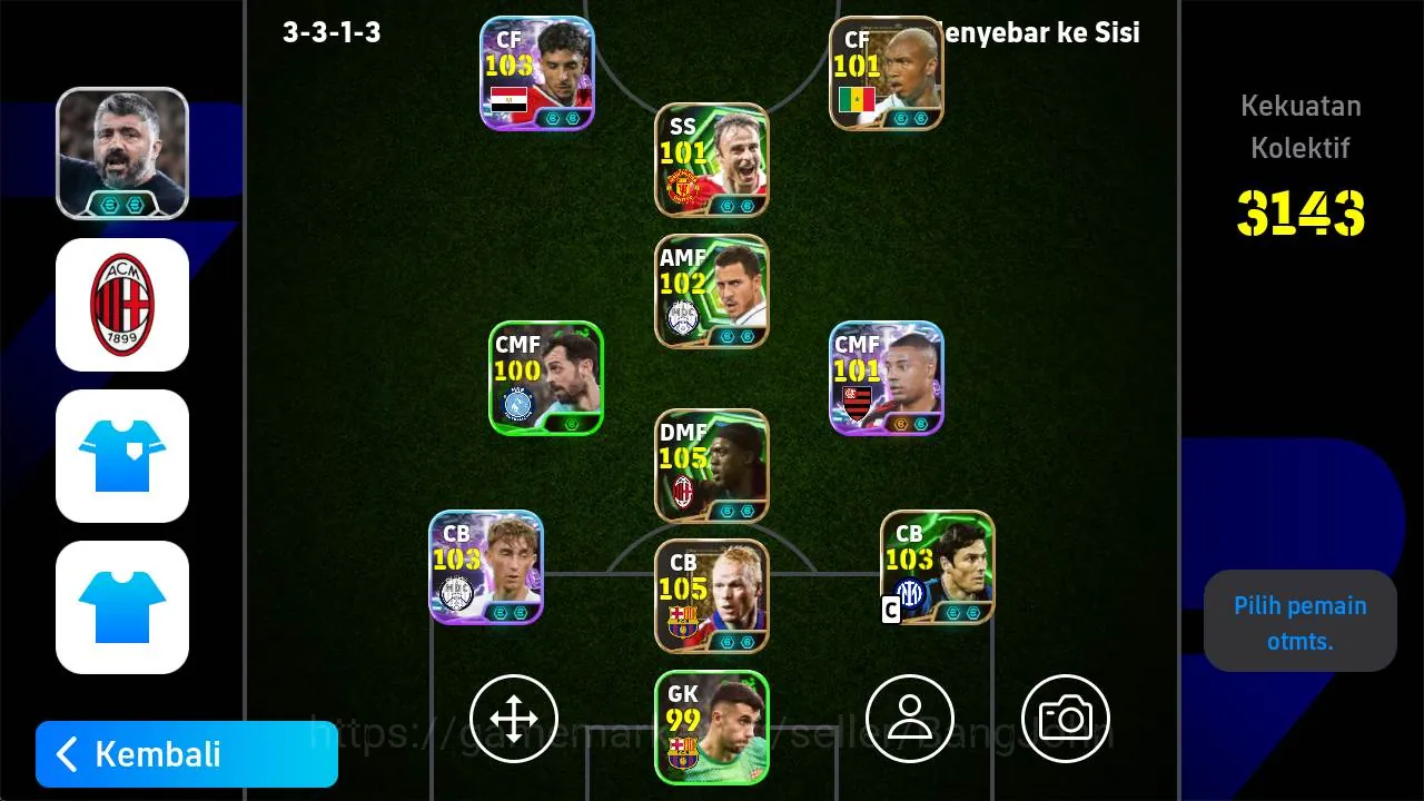 eFootball Accounts Legends & Iconic Players Mobile|PW 3143|Clarence Seedorf Epic,Ronald Koeman Epic,Javier Zanetti Epic,Dean 1