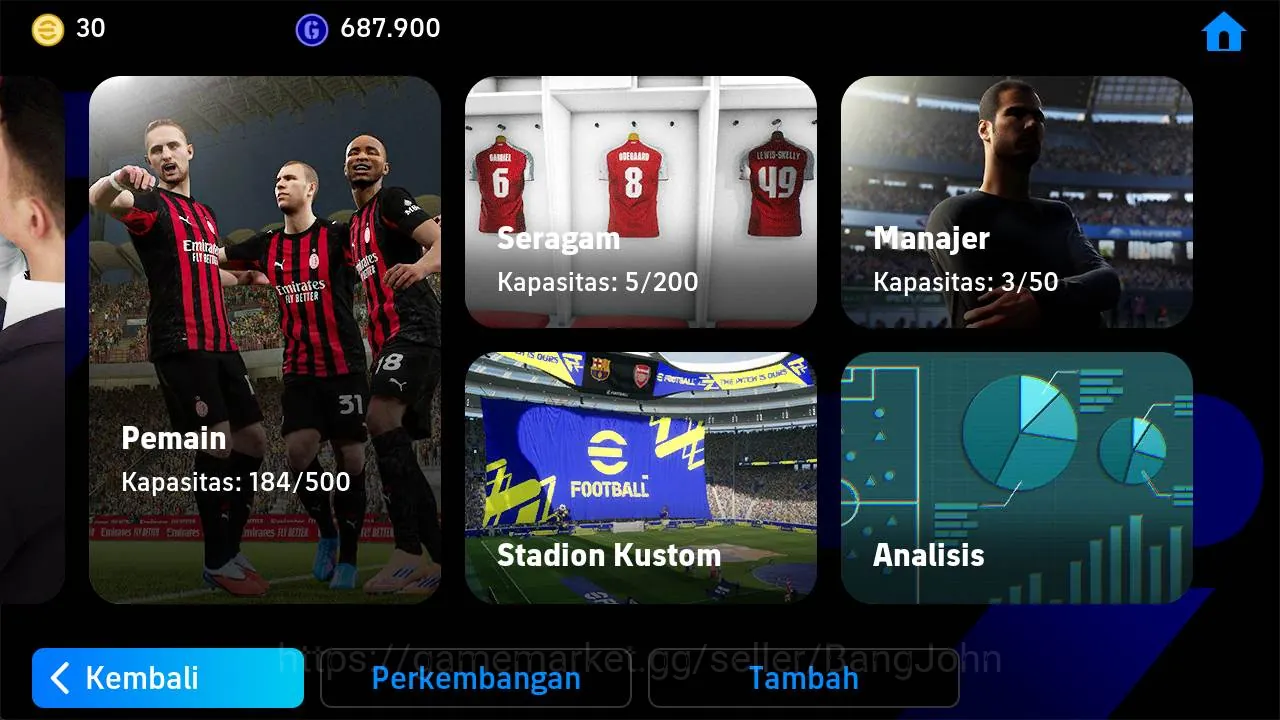 Buy eFootball Accounts - Mobile | PW 3143 | Clarence