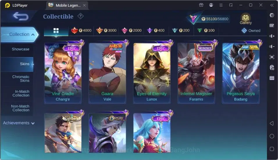 Mobile Legends: Bang Bang Accounts Global|Hero 132|Skin 249|Renowned|K.O.F Karina|Col image 6
