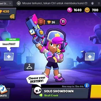 Brawl Stars Accounts Trophy 430 | 11 Brawlers | 3 Max (Shelly,Edgar,Meeple) | 1 Mythic,2 Epic Skins | 2531 Bling | Check SS