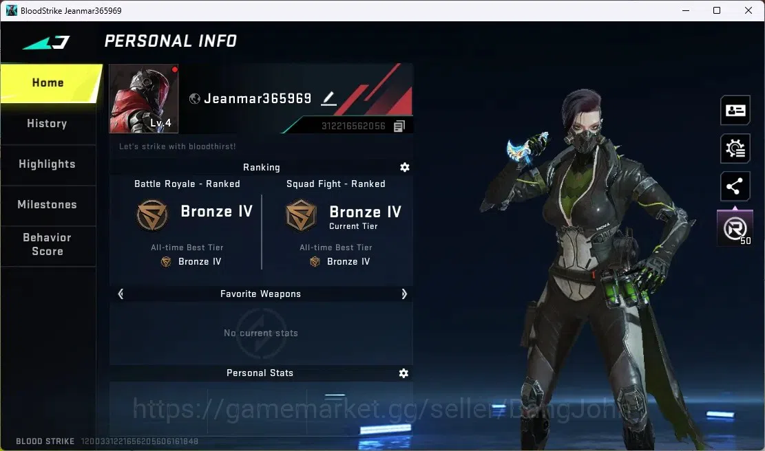 Blood Strike Accounts ASIA | 1 EVA: MCX-EVA| 1 ULTRA MELEE: Talon Knife- image 1