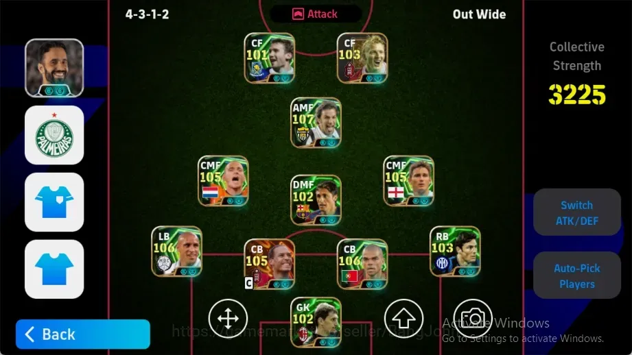 eFootball Accounts High-End Android|PW 3225|BIGT VirgirVanDijk,EPIC Rijkaard Beckham Owen TonyAdams VanBuyten 1