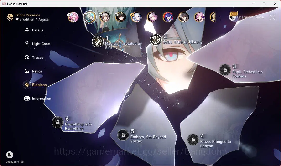 Honkai Star Rail Accounts ASIA|TL 65|11 limit|Anaxa E2+sign,YaoGuang,Evernig image 5
