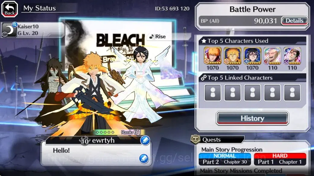 Bleach: Brave Souls Accounts Global|20k Orb+Fresh All Story|Ichigo10ThAnniv,Ruk image 2