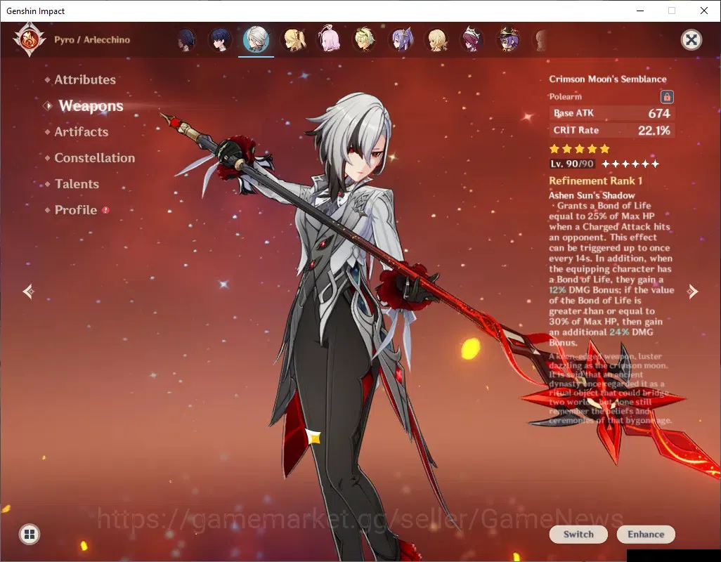 Genshin Impact Accounts ASIA|AR 57|FlinsC1+Sign+PremTeam|6 Limited + 6(*5W image 6