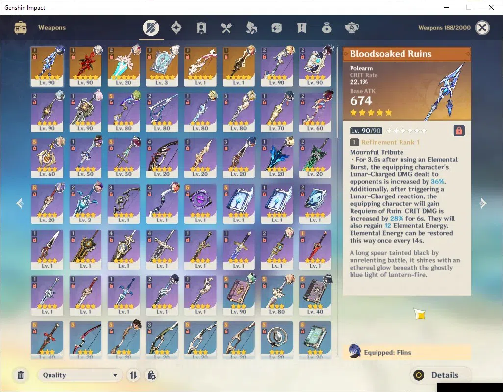 Genshin Impact Accounts ASIA|AR 57|FlinsC1+Sign+PremTeam|6 Limited + 6(*5W image 8