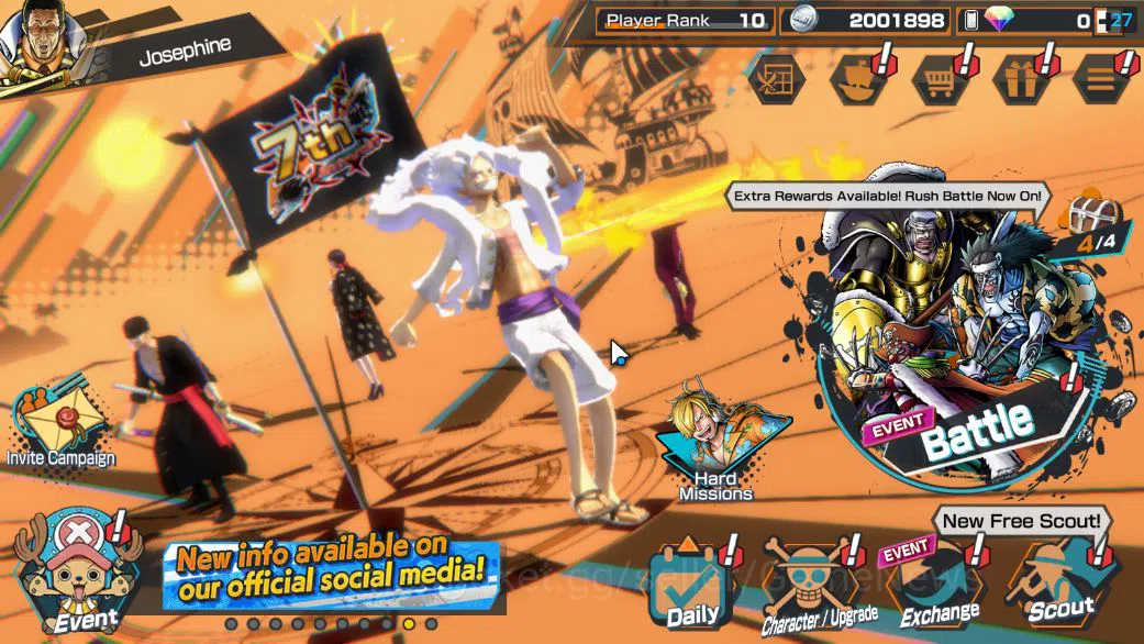 One Piece Bounty Rush Accounts Starter Global|6 EX 1 MAX|AMS Borsalino,Gear5 Luffy,T5E Jaygarcia,KING D.Roger,Roronoa