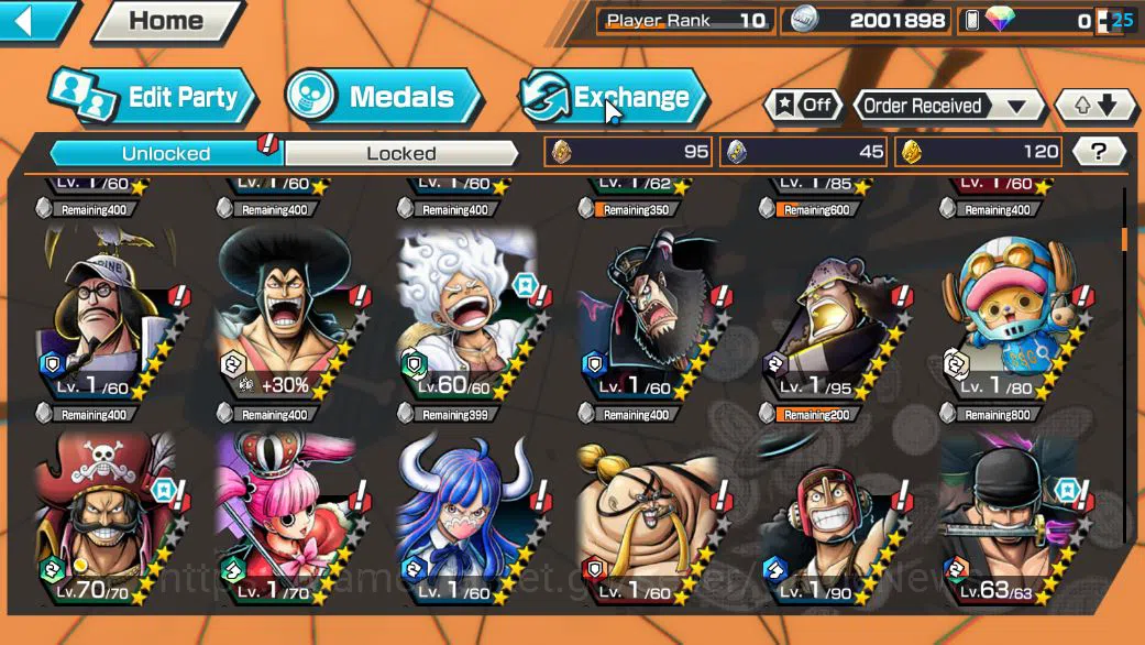 One Piece Bounty Rush Accounts Starter Global|6 EX 1 MAX|AMS Borsalino,Gear5 Luffy,T5E Jaygarcia,KING D.Roger,Roronoa 8