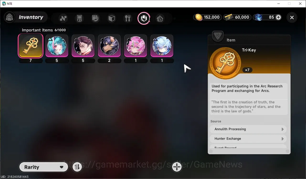 Neverness to Everness Accounts GLOBAL Southeast Asia|HL 3|1 S-Class (LacrimosaA1) image 13