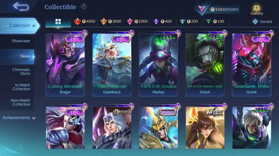 Mobile Legends: Bang Bang Accounts Global|Hero 132|Skin 262|Renowned|Collector Natali image 10