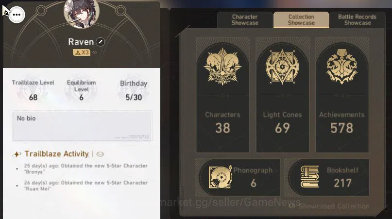 Honkai Star Rail Accounts Asia|TL 68|Saber Team|11 Limited|[Saber,Archer]+Si image 3