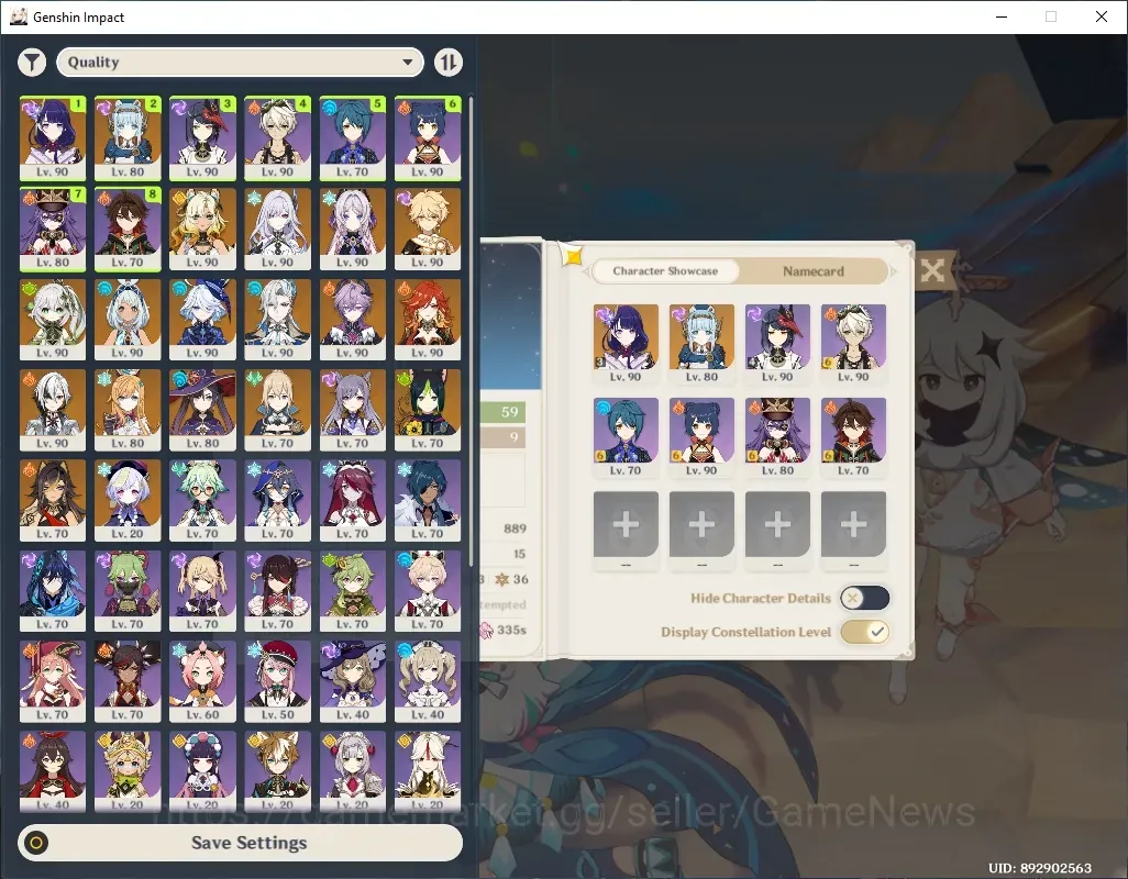 Genshin Impact Accounts Others ASIA|AR 59|4Pream Team|13 Limited+10 (*5Weapon)|(Mualani,Arlecc,R Shogun 1