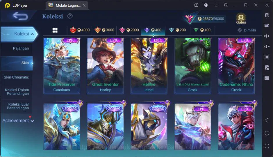 Mobile Legends: Bang Bang Accounts GLOBAL|Hero 132|Skin 347|Prime Yz,Trf Roger,Sanrio image 13