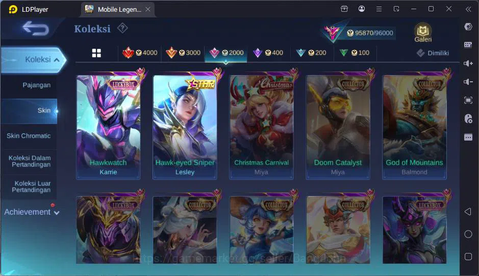 Mobile Legends: Bang Bang Accounts GLOBAL|Hero 132|Skin 347|Prime Yz,Trf Roger,Sanrio image 16