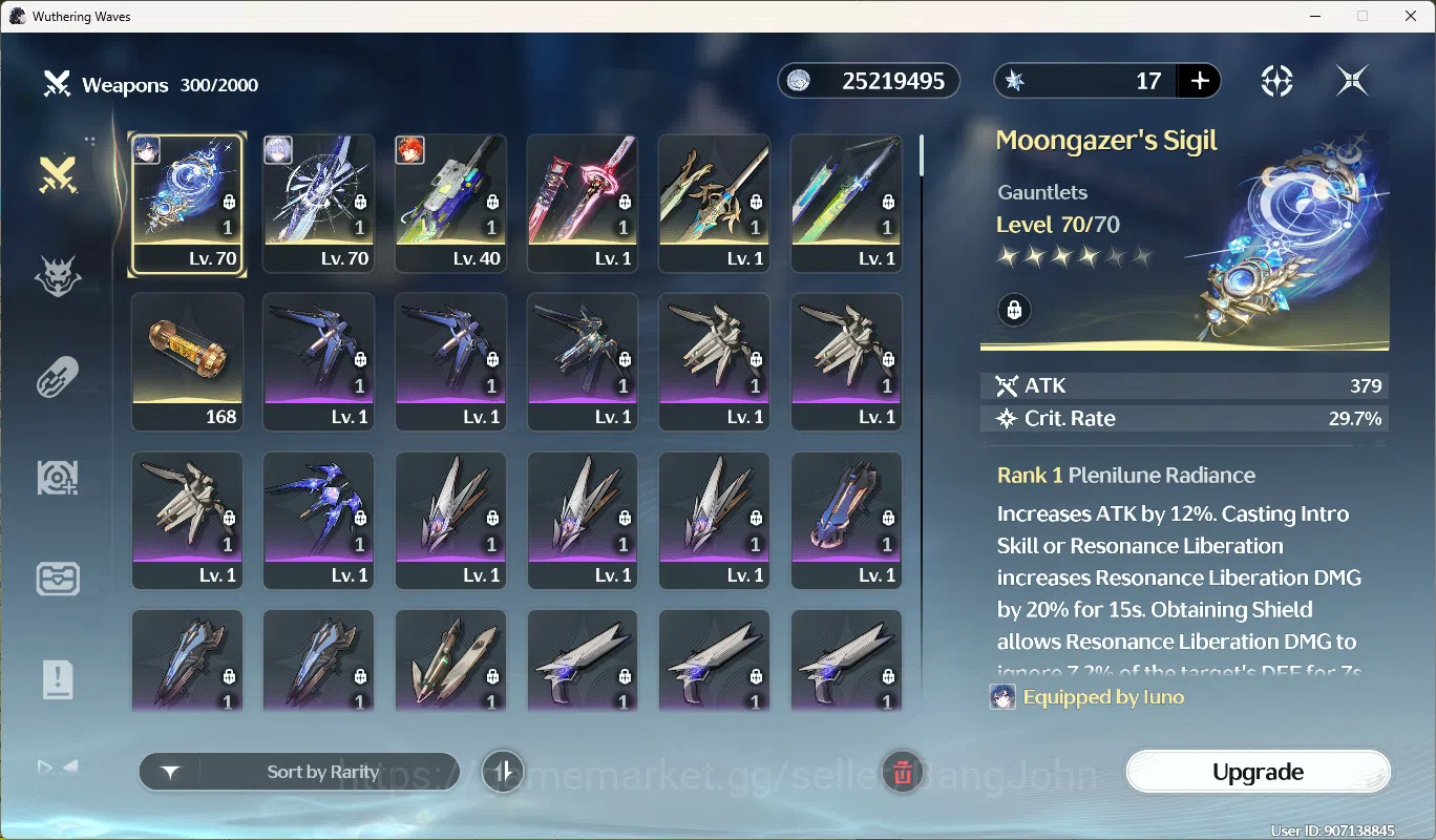 Wuthering Waves Accounts Others SEA|UL 49|Rank 4|5 Char Limited [Iuno,Mornye,Hiyuki]+Sign,Augusta,Rebecca |Mc Female 4