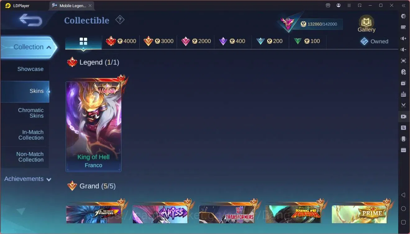 Mobile Legends: Bang Bang Accounts Global|Hero 131|Skin 455|Exalted|Legend Franco|Aby image 14