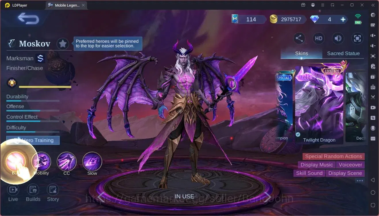 Mobile Legends: Bang Bang Accounts Global|Hero 131|Skin 455|Exalted|Legend Franco|Aby image 2