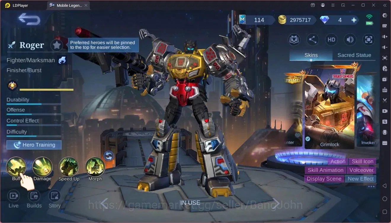 Mobile Legends: Bang Bang Accounts Global|Hero 131|Skin 455|Exalted|Legend Franco|Aby image 6