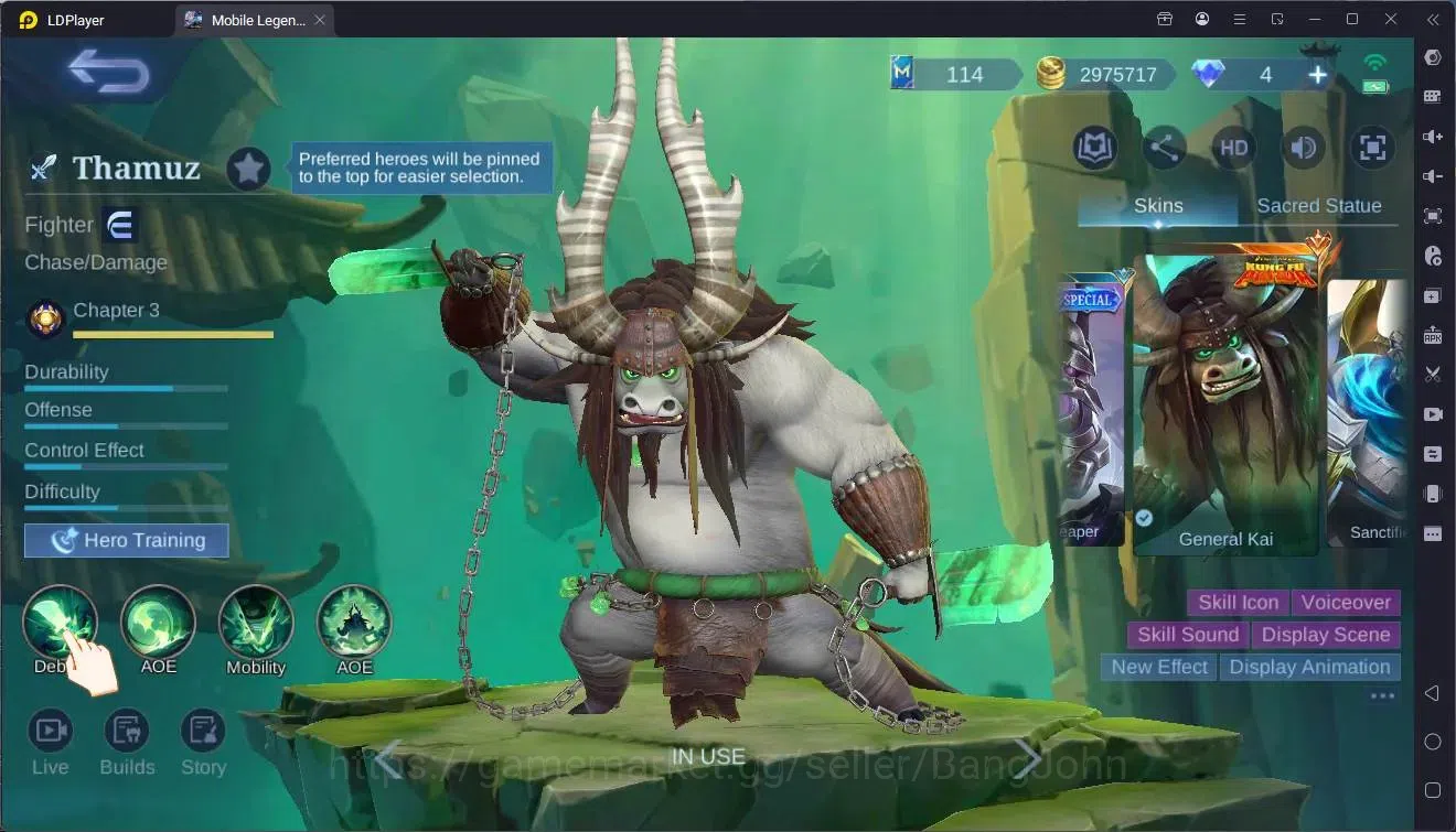 Mobile Legends: Bang Bang Accounts Global|Hero 131|Skin 455|Exalted|Legend Franco|Aby image 7
