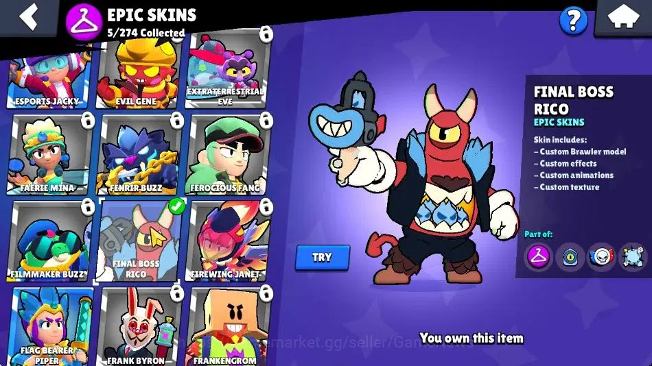 Brawl Stars Accounts 3014 Trophy|8604 Bling|30 Brawlers 2 Max [Bibi,Edg image 16