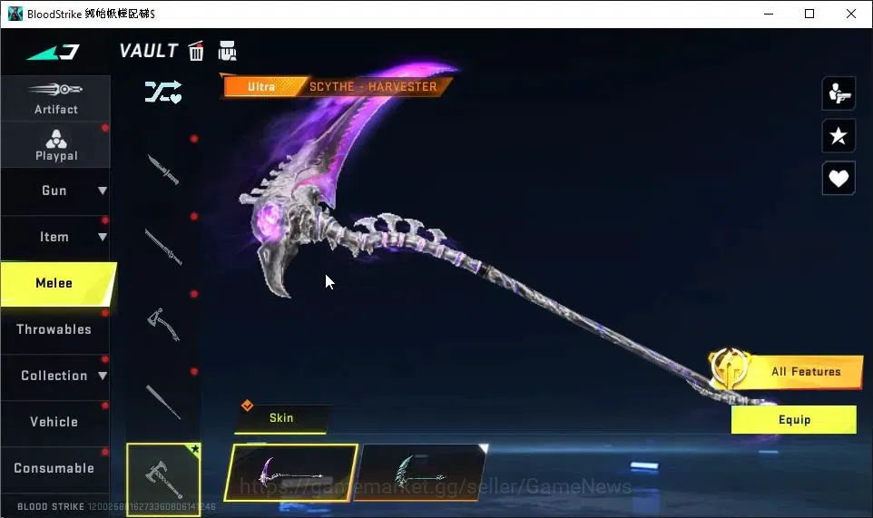 Blood Strike Accounts ASIA|2 ULTRA Melee[Scythe-Luna,Sythe-Harvester]|13 image 7