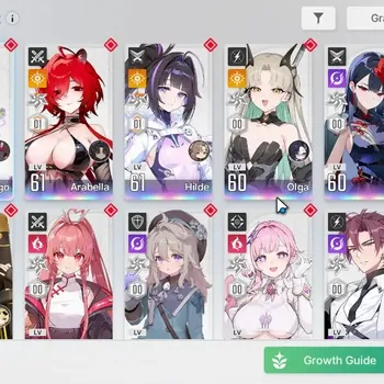 Chaos Zero Nightmare Accounts Global|Lv 54|12 SSR(Olga,[ArabellaM1,A1]+Sign,HildeA1,Fei,Adelheid,TenebriaM2,Diana,etc)+11