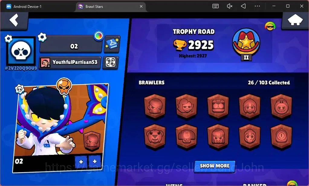 Brawl Stars Accounts Global |2925 Thropy|26 Brawler|2 Max Hypercharge(E image 2