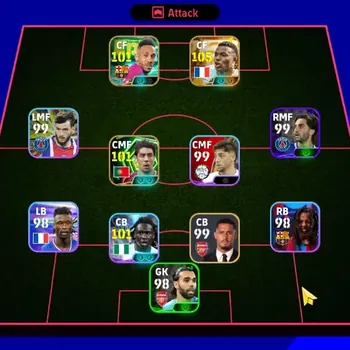 eFootball Accounts High-End Android|Power 3058|Big Time Kylian Mbappe 9 Jul'26|Epic Aubameyang,Rui Costa|Showtime Calvin