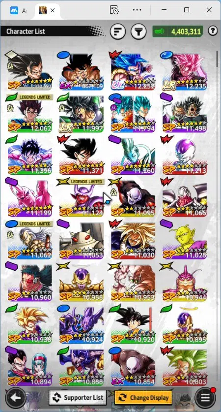 Dragon Ball Legends Accounts Global | Lvl 146|4.4M Total Power|2.4K CC|1 UL|2 L image 4