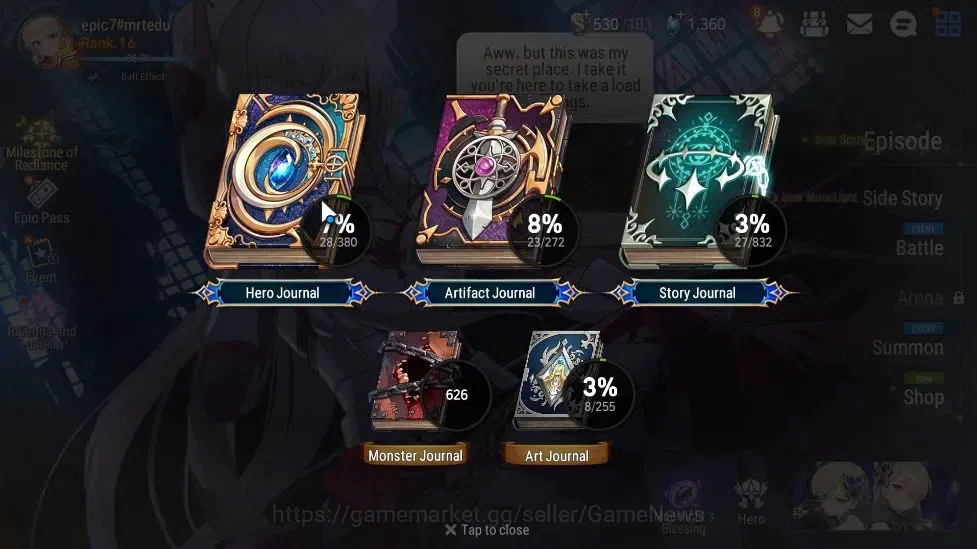 Epic Seven Accounts GLOBAL Unverif|New Era| 2 ML (Rhiana N Luciel,Judg image 3