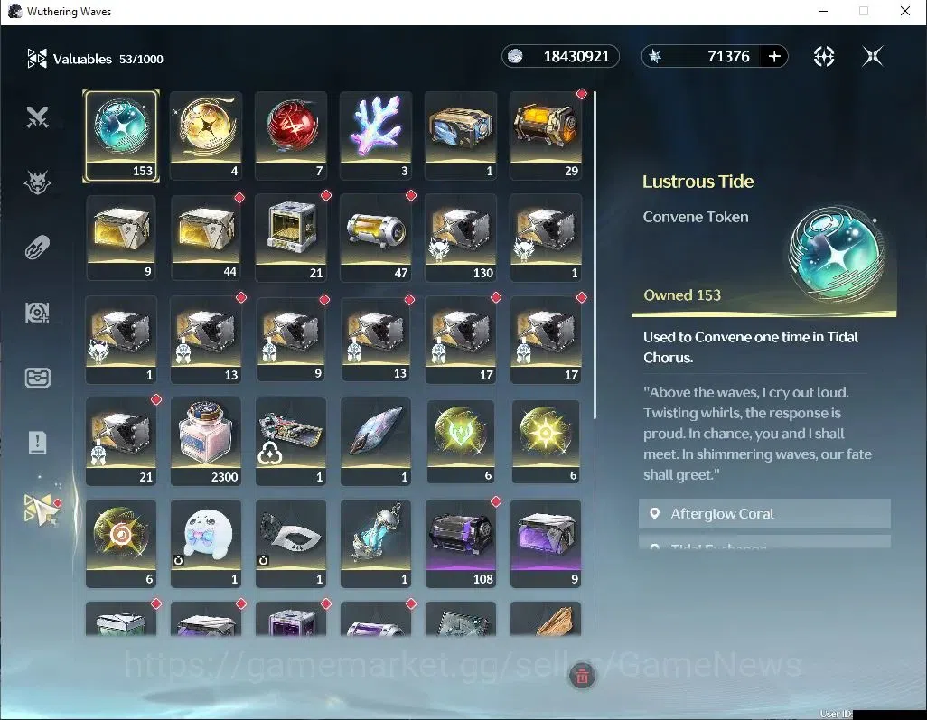 Wuthering Waves Accounts SEA|UL 48|Ready Gacha 71K Astrite+153 LT| 1 Limite image 9