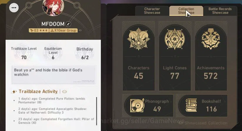 Honkai Star Rail Accounts EU|TL 70|15 Limited |[Phainon+Sign,Firefly+Sign,SW image 2