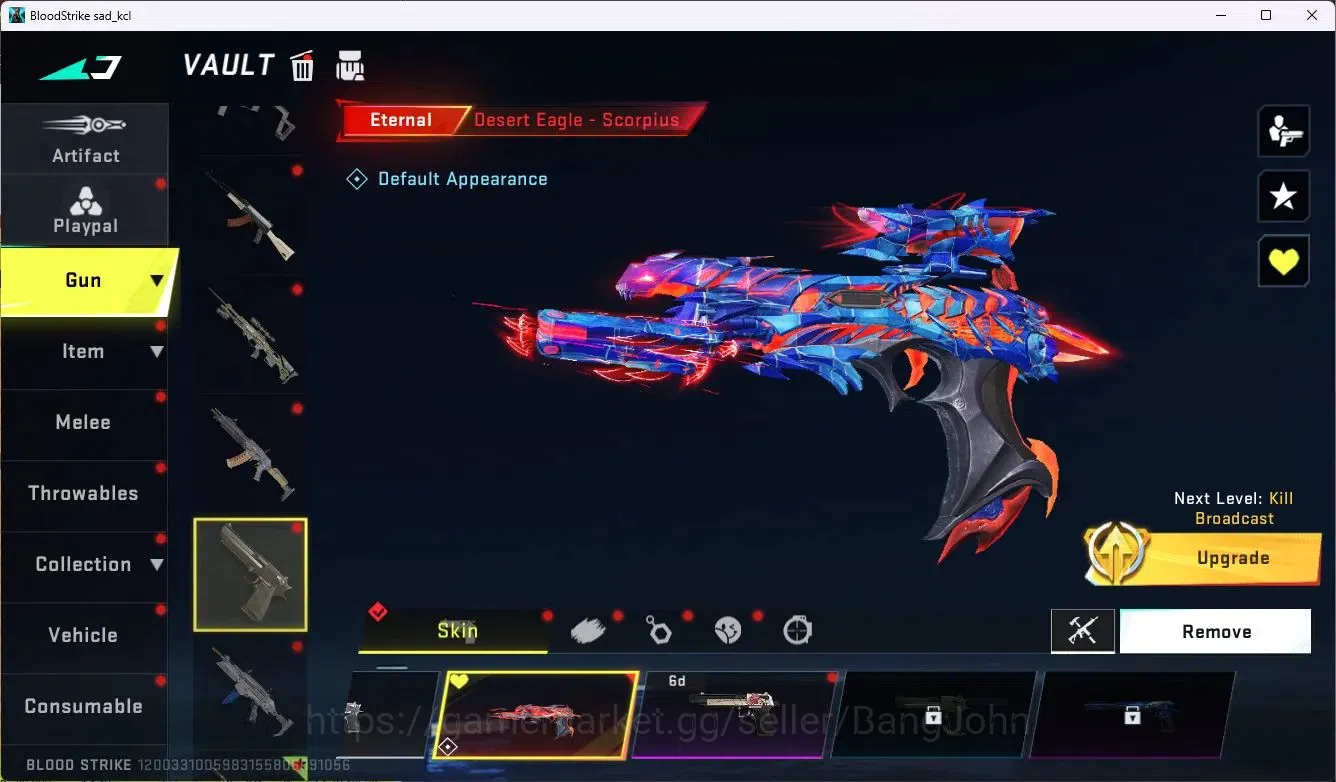 Blood Strike Accounts ASIA | ETERNAL: Desert Eagle-Scorpius |4 Collab Gu image 5