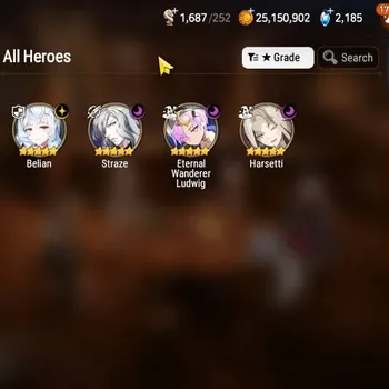 Epic Seven Accounts Limited Hero ASIA UnVerif|NewEra| 4 ML (Har Setti,Belian,Straze,EW Ludwig)+Aram,Setsuka,A Ludwig,etc|68K