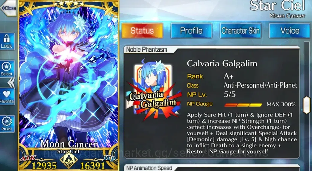 Fate-Grand Order Accounts NA Lv 128|3 limited ssr| CielNP5, Oberon, Space Ereshkigal|Bday Unset|Log Code|SS(FGO757) 1